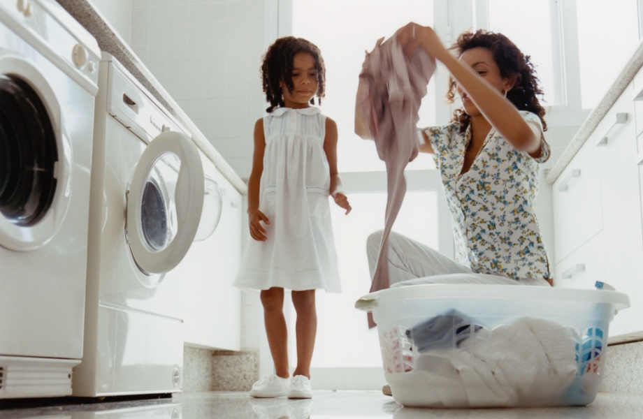 In the laundry room